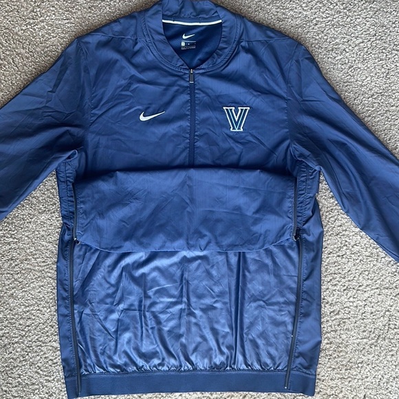Nike Blue Windbreaker Jacket with Mock Neck (Unisex) - Picture 7 of 9